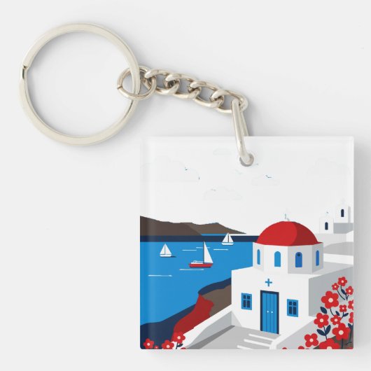 A Greek island Sleutelhanger (Voorkant)