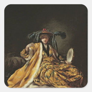 A Greek Sultana, 1748 Vierkante Sticker