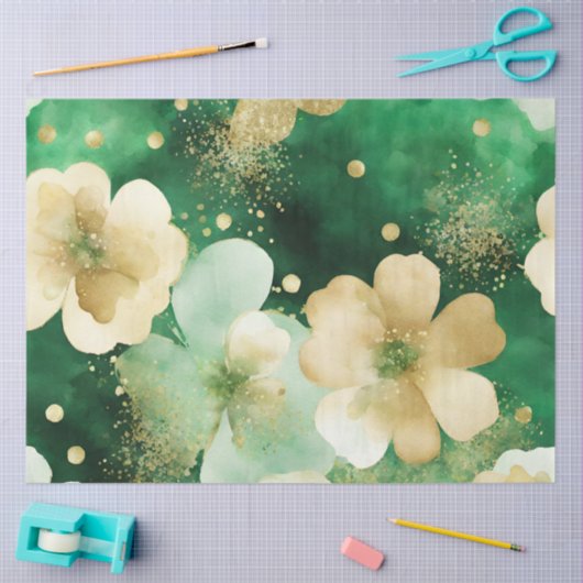 A Green and Gold St Patrick's Series Design #3 Tissuepapier (Craft)