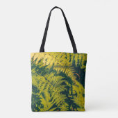 A green fern plants background with shadows. abstr tote bag (Achterkant)