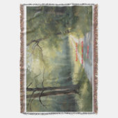 A Green Forest kunst Deken (Voorkant Verticaal)