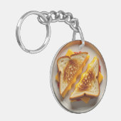 A Grilled Cheese Sandwich on a Plate Sleutelhanger (Voorkant Links)