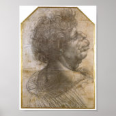 A Grotesque Head, Leonardo da Vinci Poster (Voorkant)