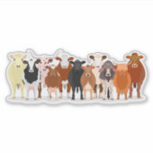 a group of cow sticker (Voorkant)