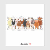 a group of cow sticker (Vel)