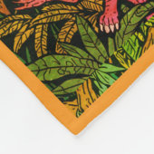 A Group of Dinosaurs in the Forest on a  Fleece Deken (Hoek)