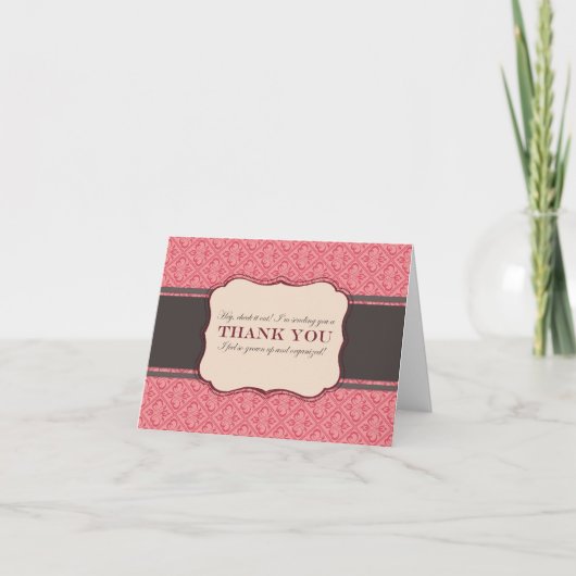 A Grown Up Thank You Bedankkaart (Voorkant)