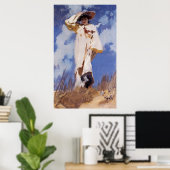 A Gust of Wind by John Singer Sargent Poster (Thuiskantoor)