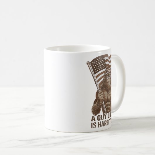 A Guy Like Me Is Hard To Find Bigfoot Usa American Koffiemok (Voorkant rechts)