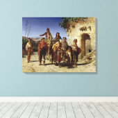 A Gypsy Family on the Road, c.1861 Canvas Afdruk (Insitu (Houten vloer))