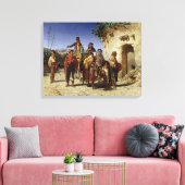 A Gypsy Family on the Road, c.1861 Canvas Afdruk (Insitu (Woonkamer))