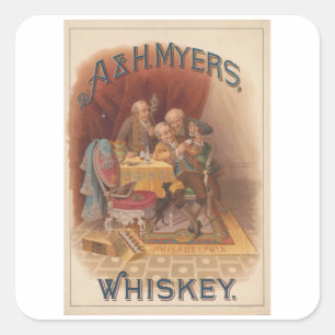A & H. Meyers -  whisky Vierkante Sticker