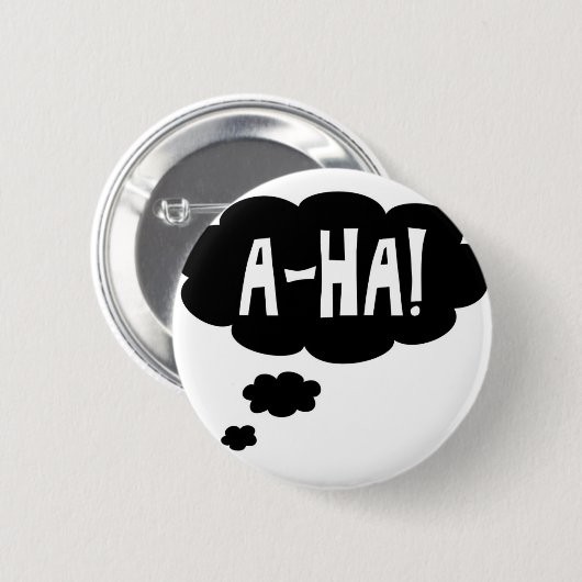 A-ha, het Eureka moment Ronde Button 5,7 Cm (Voorkant /achterkant)