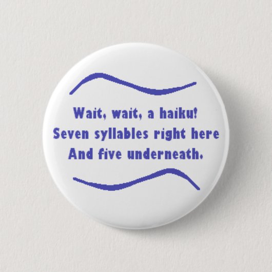 A Haiku Ronde Button 5,7 Cm (Voorkant)