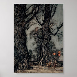 "A Halloween Hunt" afbeelding 5 x 7 op canvas Poster