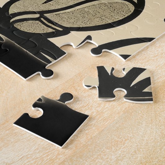 A Halloween puzzle with a retro comic book feel. Legpuzzel (Zijkant)