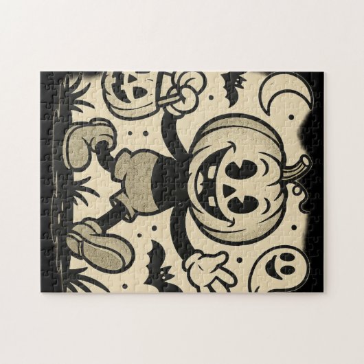 A Halloween puzzle with a retro comic book feel. Legpuzzel (Horizontaal)
