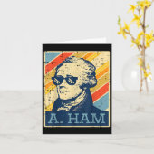 A Ham Alexander Hamilton Retro Grappig Gezegde Man Kaart (Gele Bloem)