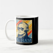 A Ham Alexander Hamilton Retro Grappig Gezegde Man Koffiemok (Links)