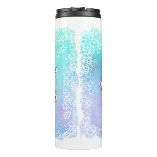 *~* A Handtekening en Waterverf Mandala Thermosbeker (Achterkant)