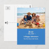 A Happy Adventure July Memory Photo Postcard Briefkaart (Voorkant / Achterkant)