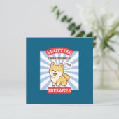 A Happy Dog Cute Dog Card Aankondiging (Staand voorkant)