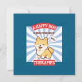 A Happy Dog Cute Dog Card Aankondiging (Voorkant)