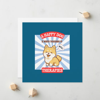 A Happy Dog Cute Dog Card Aankondiging