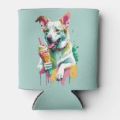 A Happy Dog eating an ice-cream Blikjeskoeler (Voorkant)