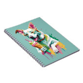 A Happy Dog eating an ice-cream Notitieboek (Rechterzijde)