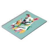 A Happy Dog eating an ice-cream Notitieboek (Linkerzijde)