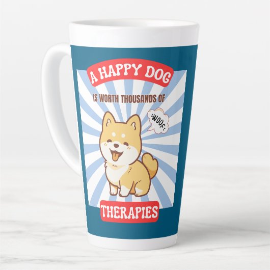 A Happy Dog Shiba cute dog Latte Mok (Linkerhoek)