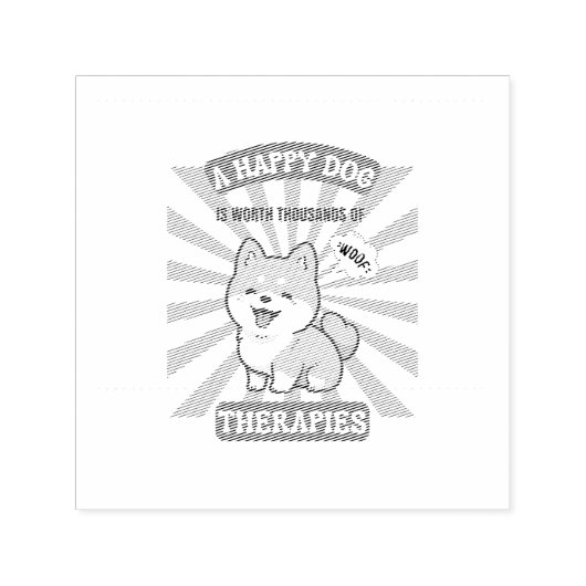 A Happy Dog Shiba cute dog Zelfinktende Stempel (Design)