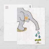 A Happy Elephant Briefkaart (Voorkant / Achterkant)