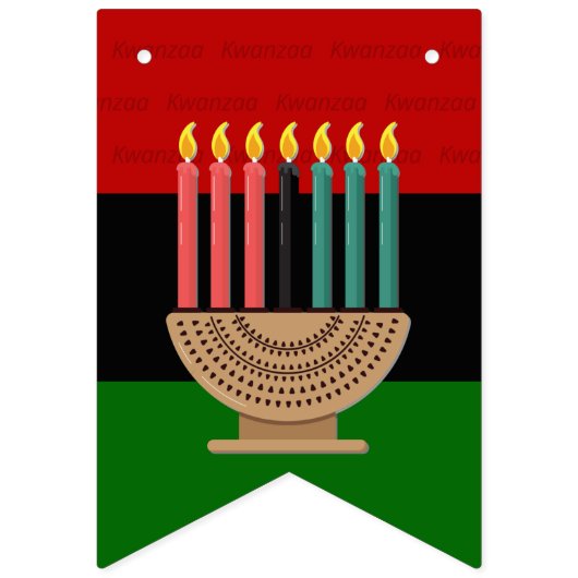 A HAPPY KWANZAA Pan African Vlaggetjes (Tweede vlag)