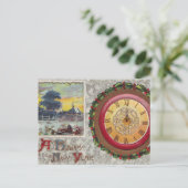 A Happy New Year Clock Feestdagenkaart (Staand voorkant)