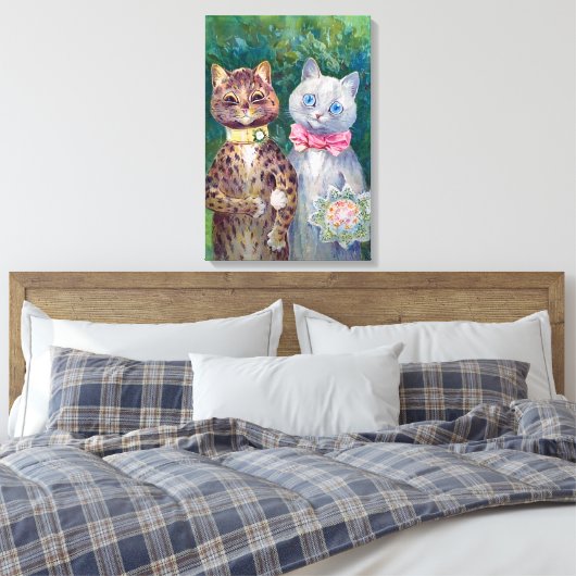 A Happy Pair | Louis Wain | Canvas Afdruk (Insitu (Slaapkamer))