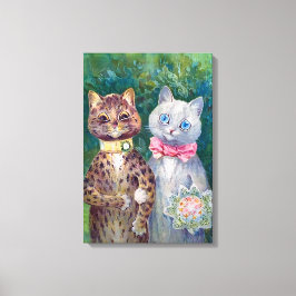A Happy Pair | Louis Wain | Canvas Afdruk
