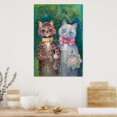 A Happy Pair | Louis Wain | Poster (Keuken)