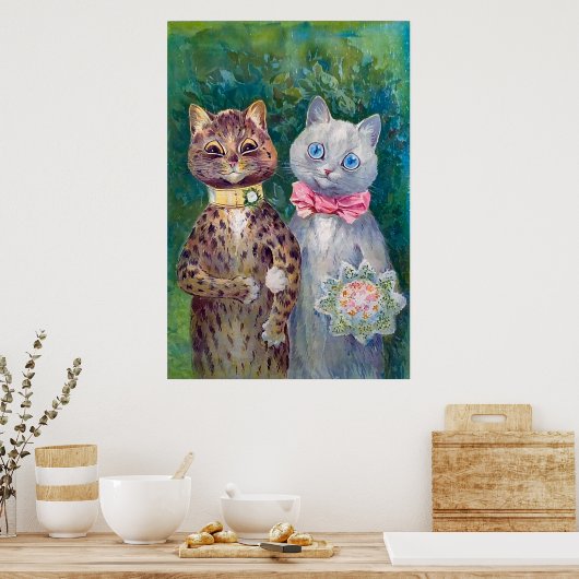 A Happy Pair | Louis Wain | Poster (Keuken)