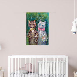 A Happy Pair | Louis Wain | Poster