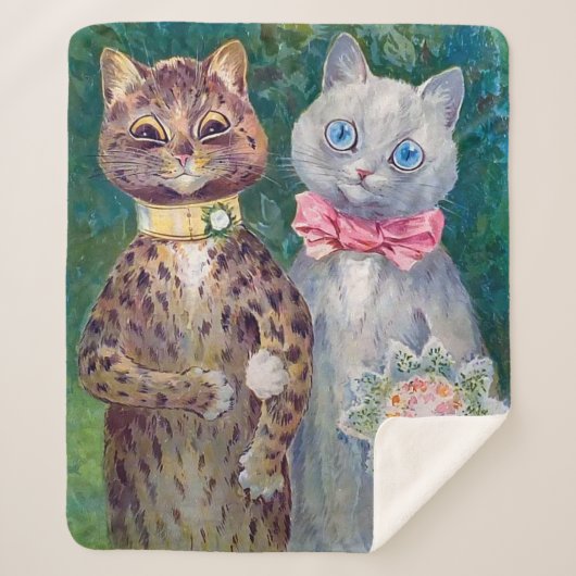 A Happy Pair | Louis Wain | Sherpa Deken (Voorkant)