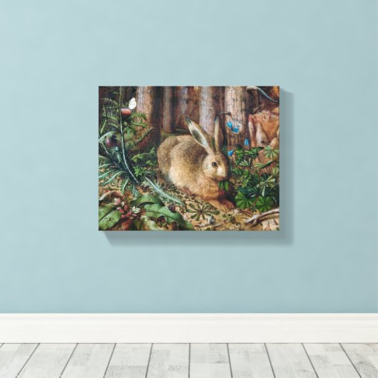 A Hare in het bos (1585), Canvas (Insitu (Houten vloer))