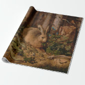 A Hare in the Forest (door Hans Hoffmann) Cadeaupapier (Uitgerold)