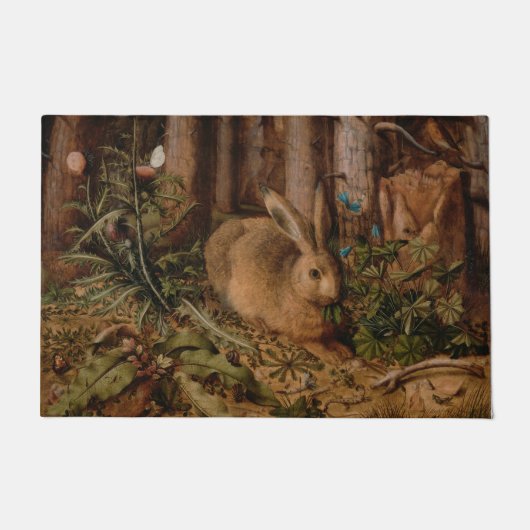 A Hare in the Forest (door Hans Hoffmann) Deurmat (Voorkant)
