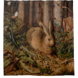 A Hare in the Forest (door Hans Hoffmann) Douchegordijn
