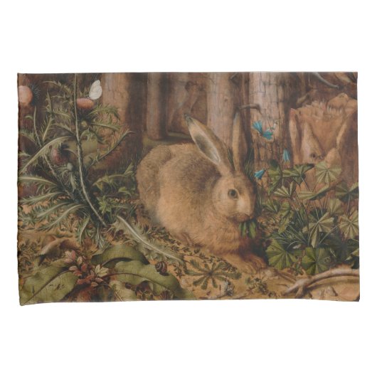 A Hare in the Forest (door Hans Hoffmann) Kussensloop (Voorkant-Rechts)