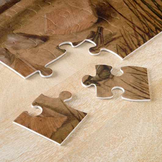 A Hare in the Forest (door Hans Hoffmann) Legpuzzel (Zijkant)