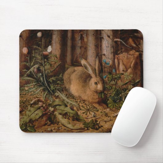 A Hare in the Forest (door Hans Hoffmann) Muismat (Met muis)