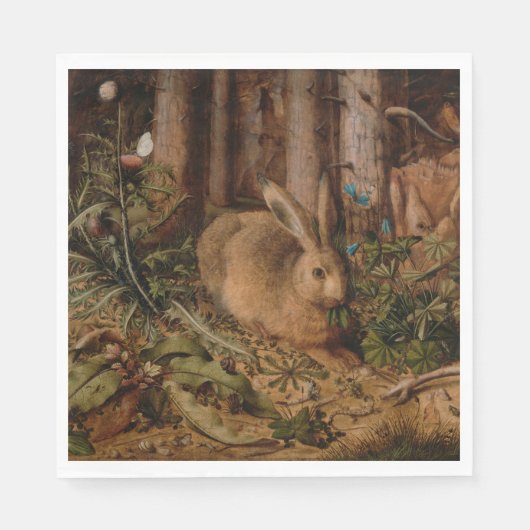 A Hare in the Forest (door Hans Hoffmann) Servet (Voorkant)